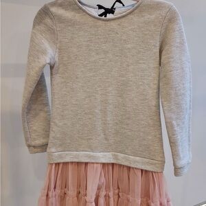 Gray and Pink Kids Long Sleeve Top